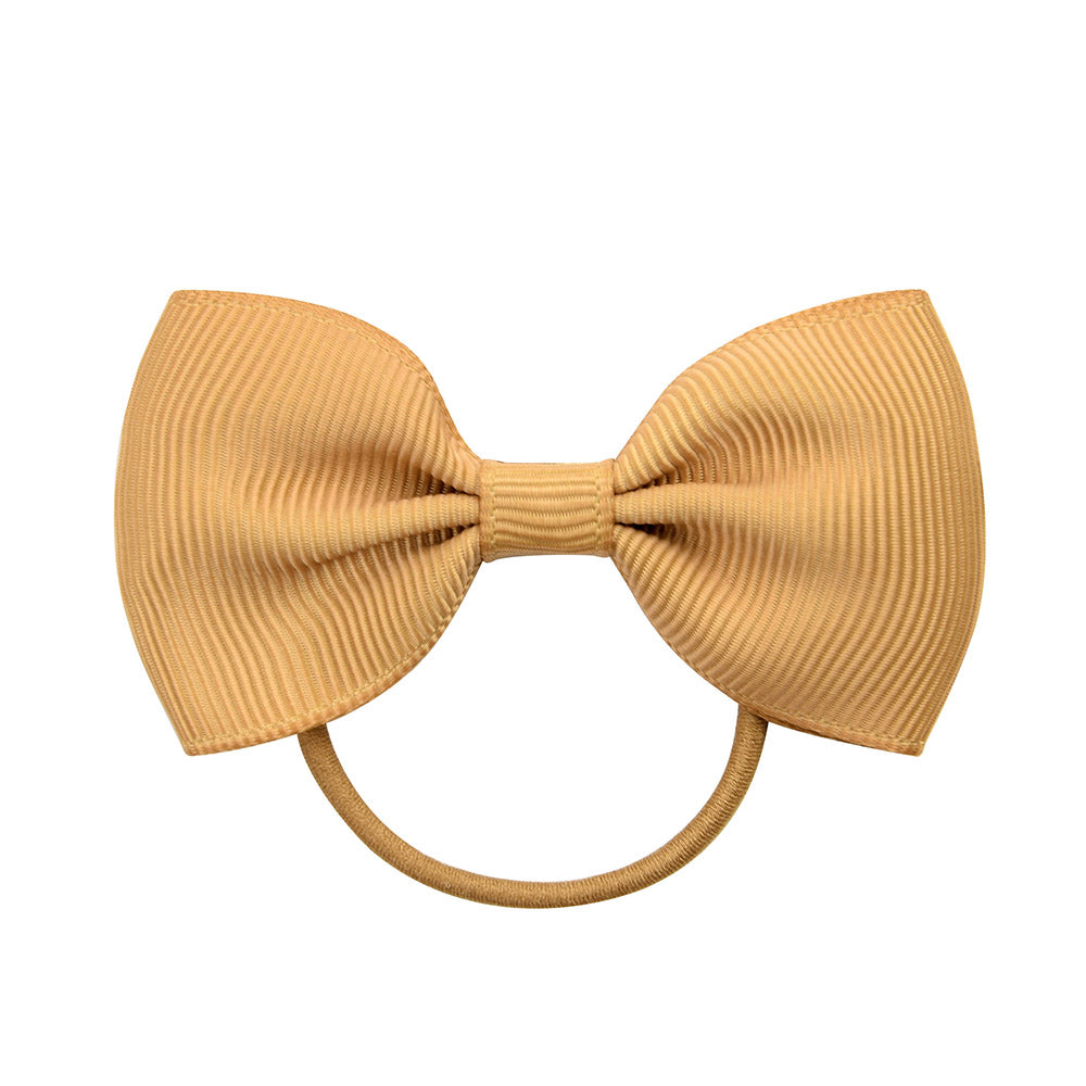 Small Mini Solid Baby Elastic Bow Tie For Girls