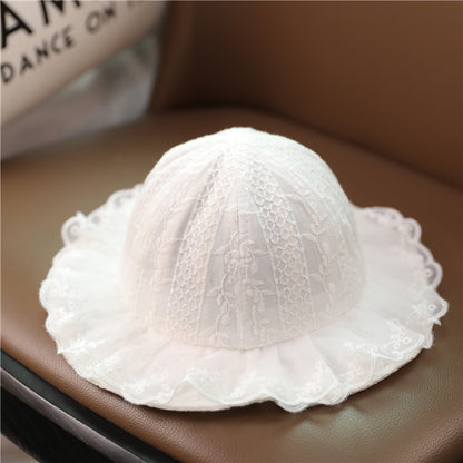 White Lace Baby Panama Summer Hat