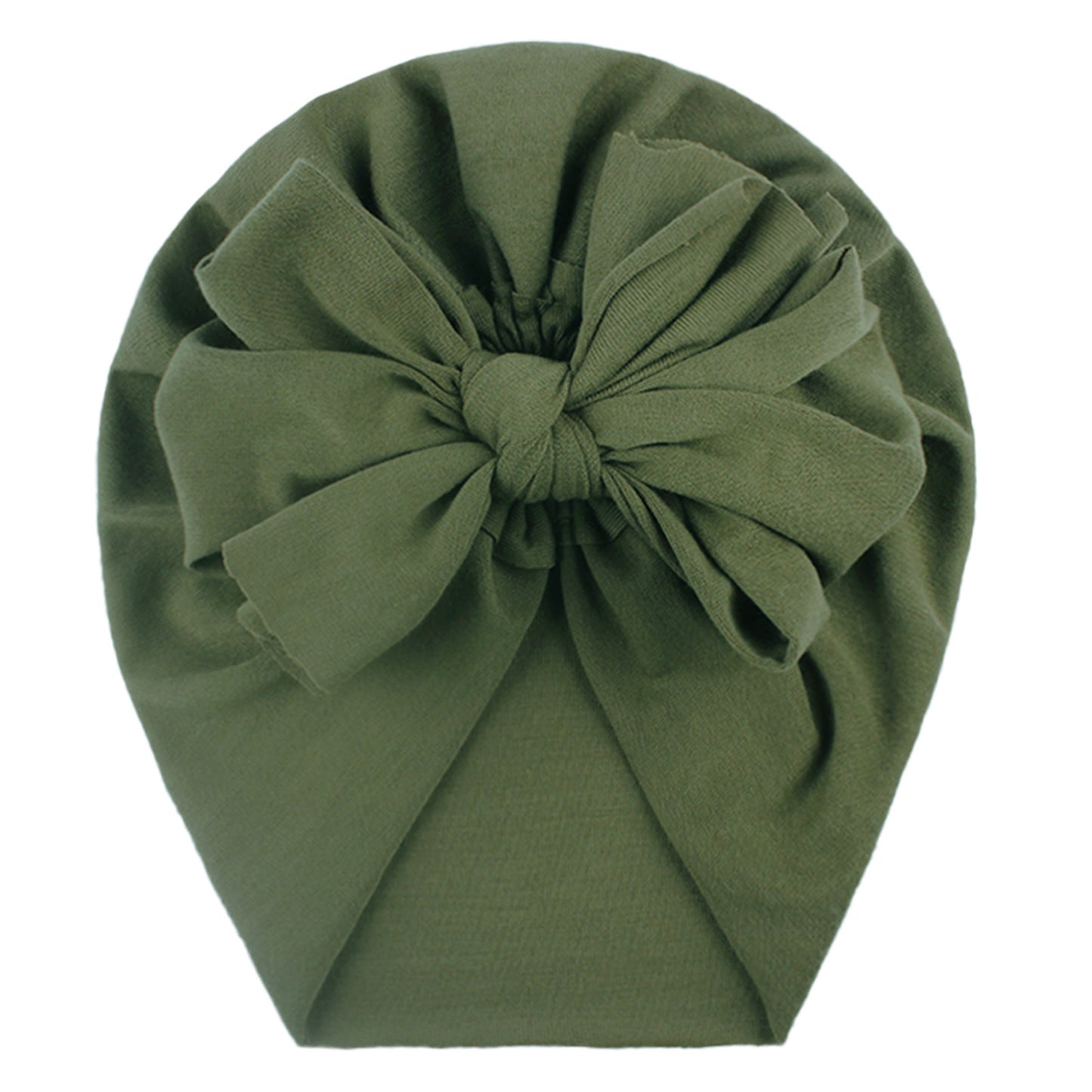 Headband Hat Bowknot Print Turban Headband With Solid Bow Knotted