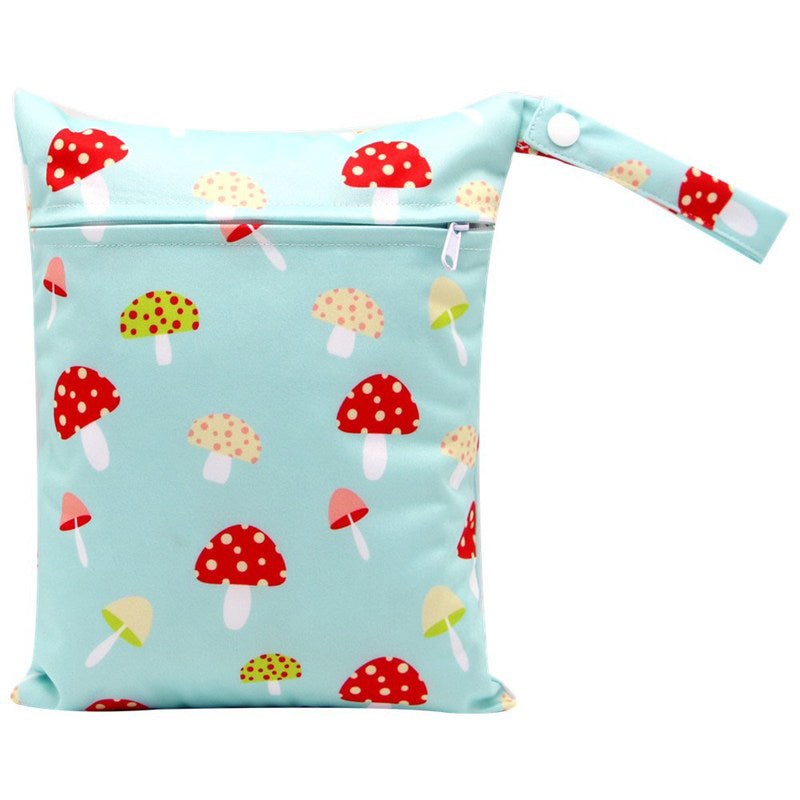 Mini Wet Bag Reusable For Nursing Menstrual Pads Waterptoof PUL Snap Handle Wetbag Maternity Diaper Bag Pouch 20*25cm