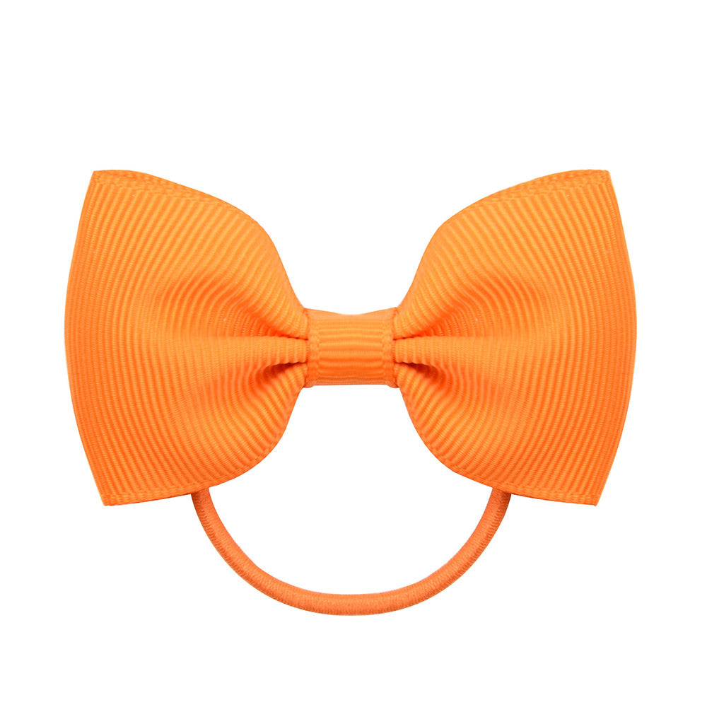 Small Mini Solid Baby Elastic Bow Tie For Girls