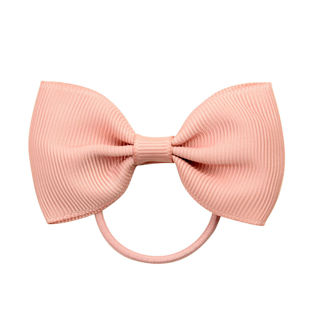 Small Mini Solid Baby Elastic Bow Tie For Girls