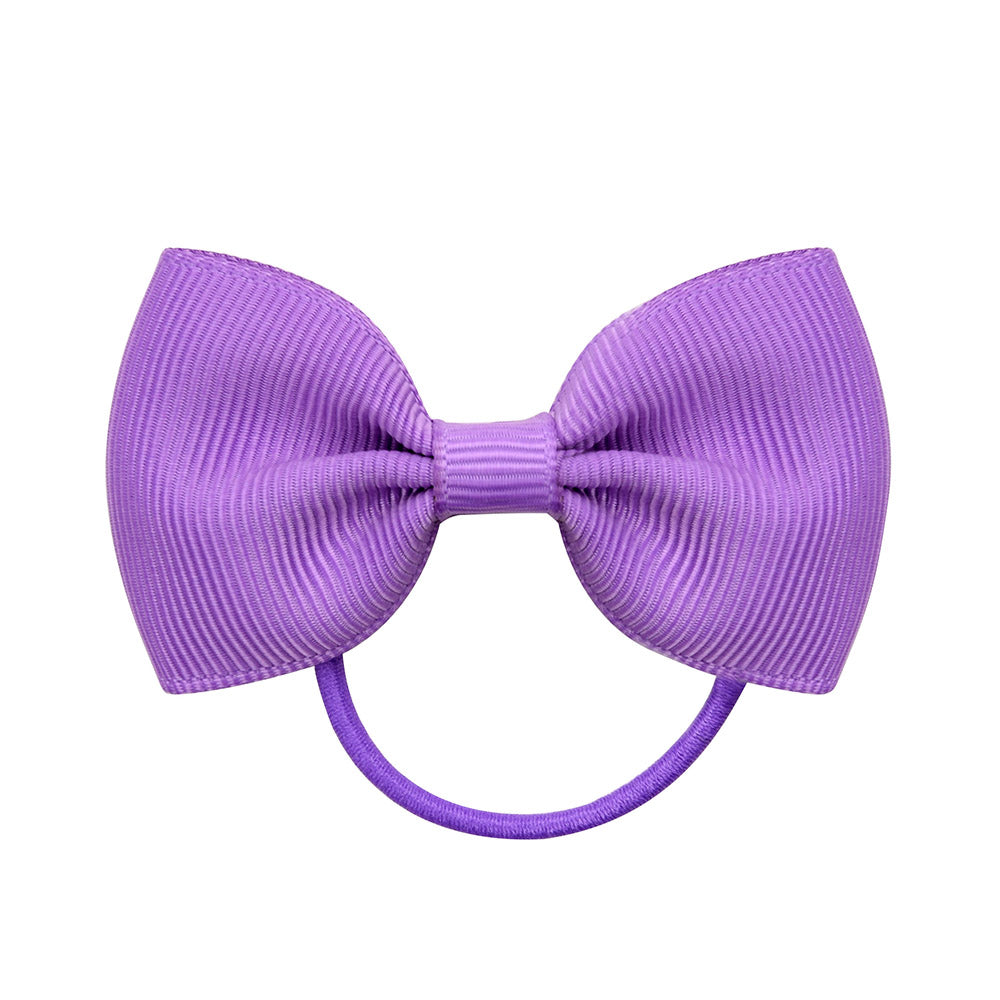 Small Mini Solid Baby Elastic Bow Tie For Girls