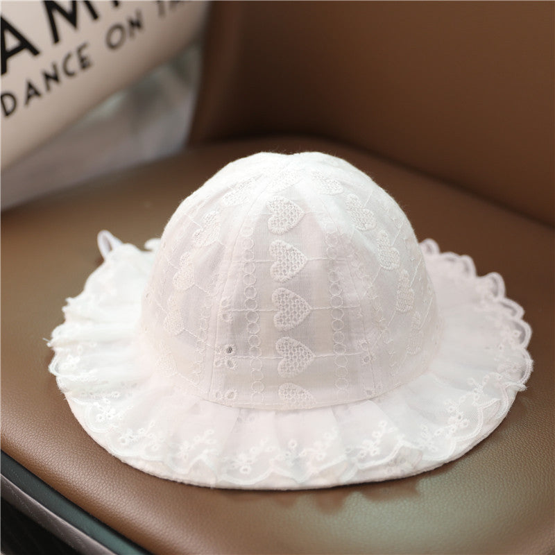 White Lace Baby Panama Summer Hat