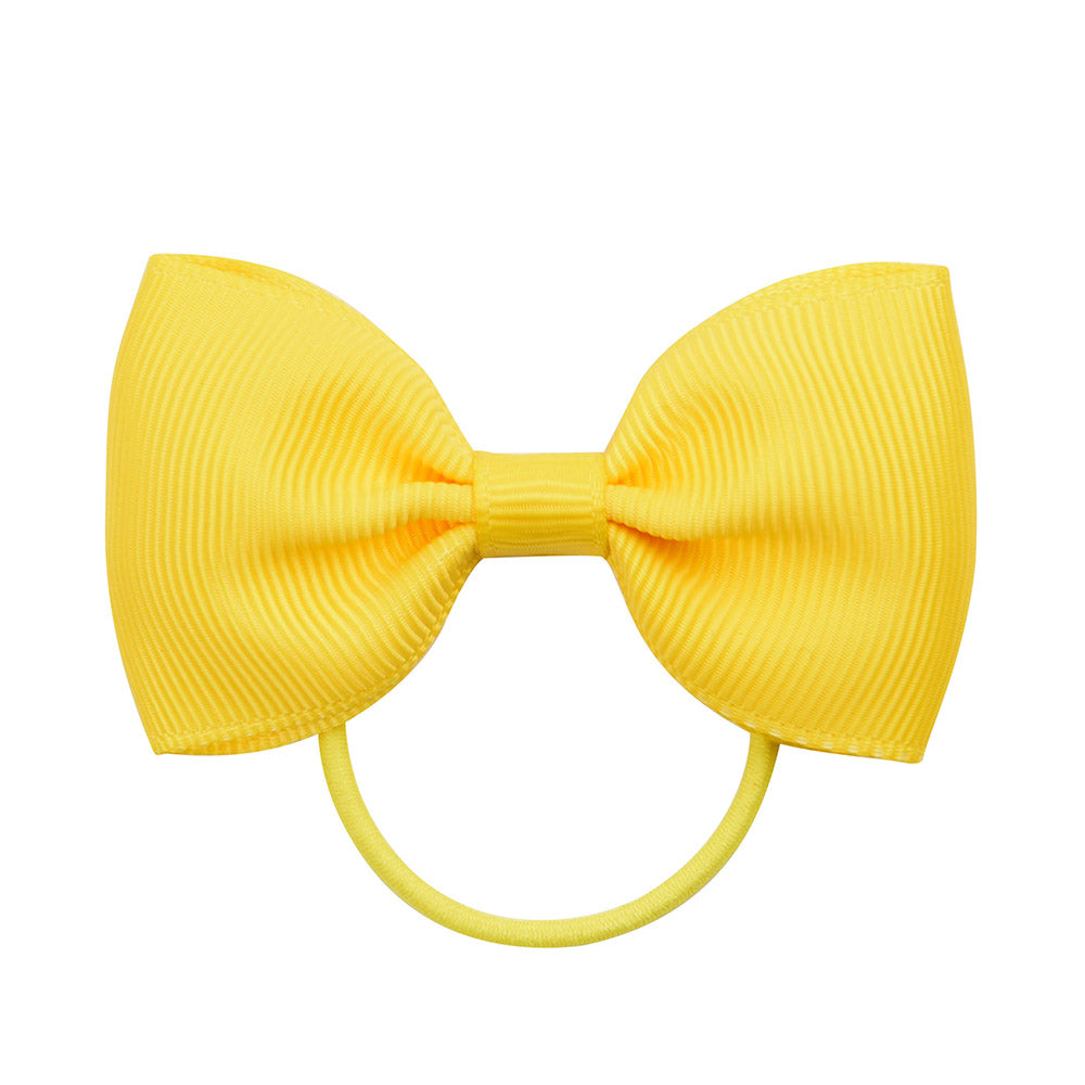 Small Mini Solid Baby Elastic Bow Tie For Girls