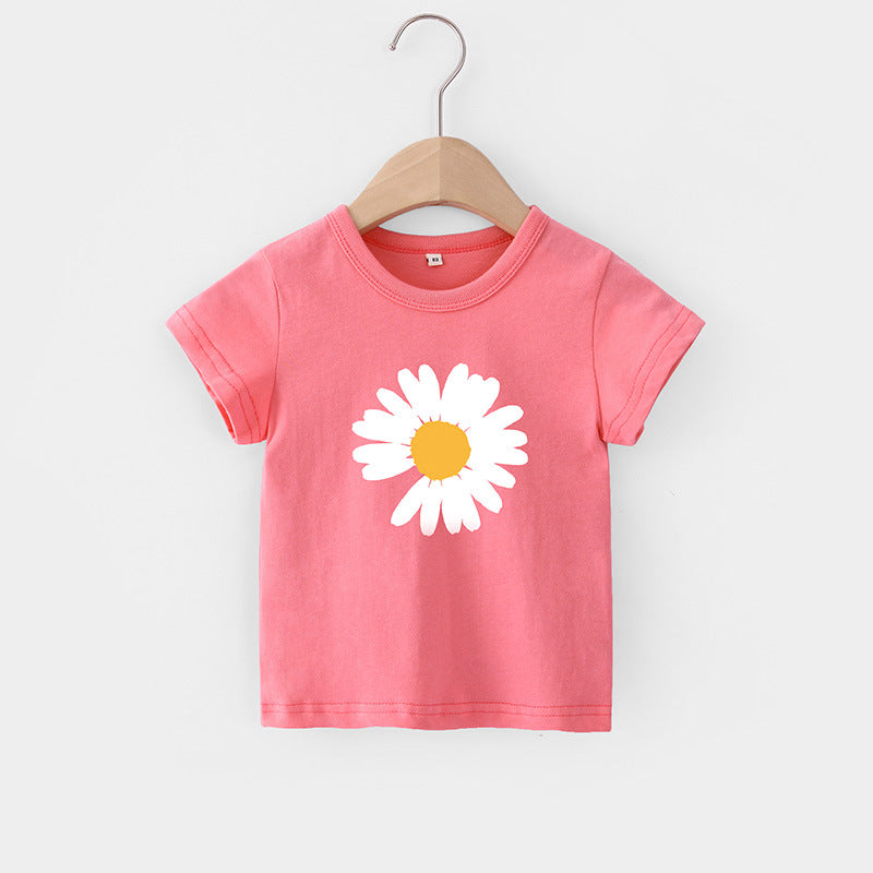 Summer baby girl cartoon Short Sleeves T-shirt