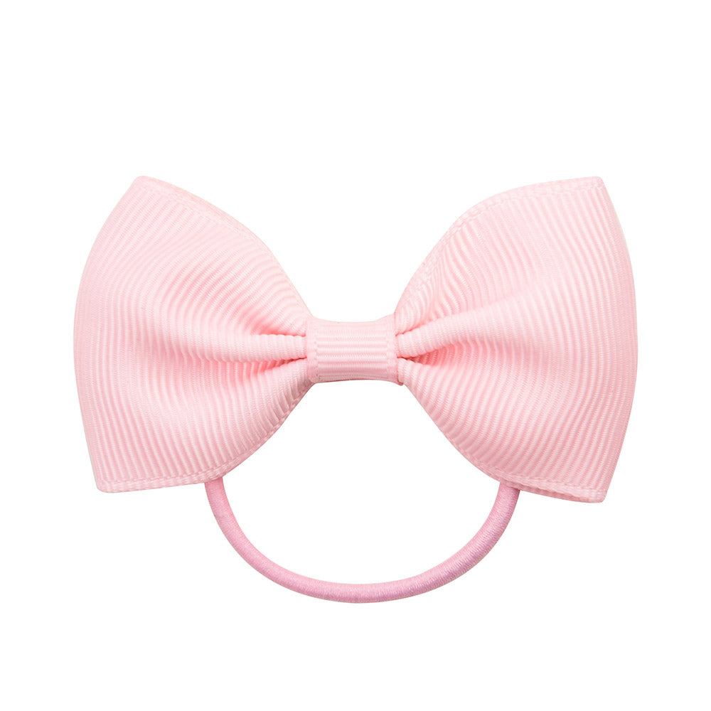 Small Mini Solid Baby Elastic Bow Tie For Girls