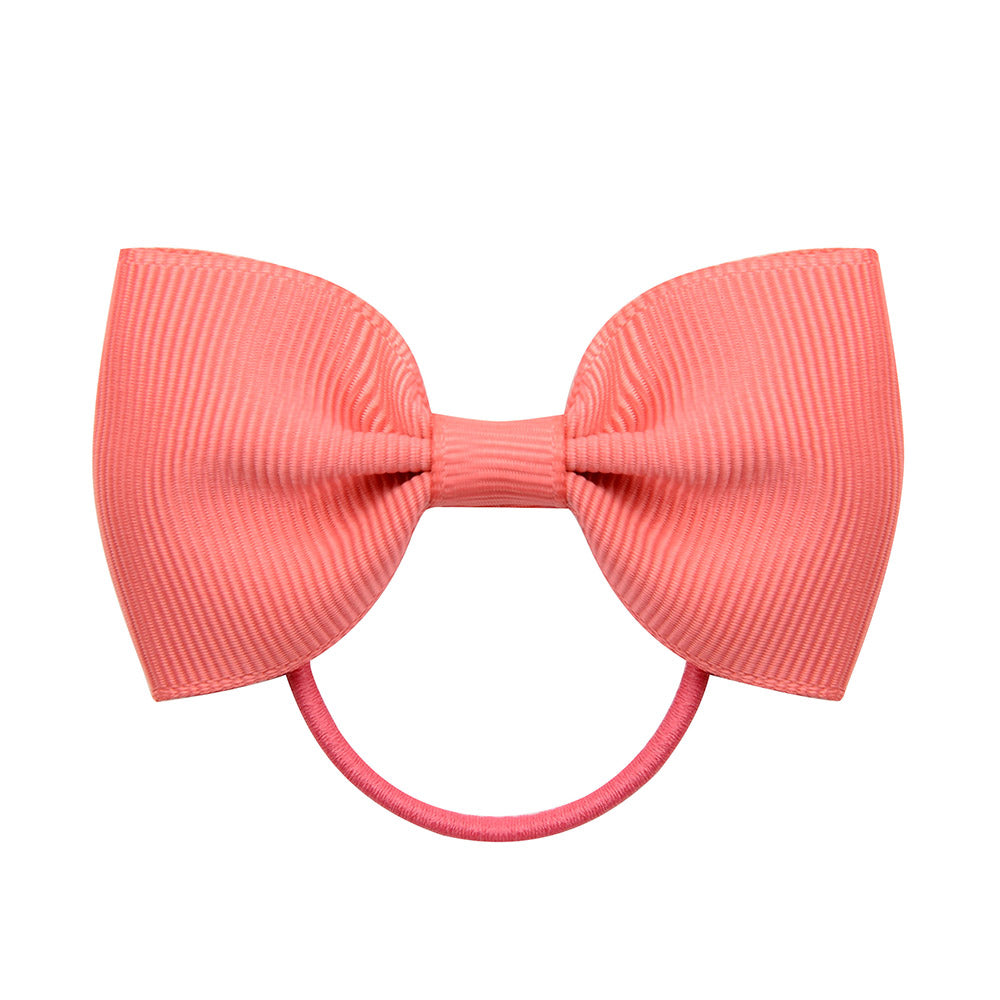 Small Mini Solid Baby Elastic Bow Tie For Girls