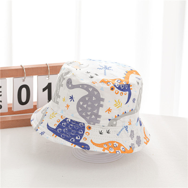 Children's Cap for Boy Kids Bucket Hat Anti-UV Windproof Cartoons Panama