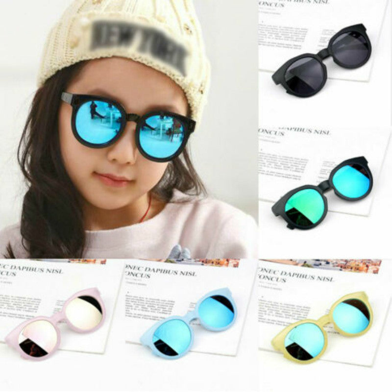 Kids Summer Sunglasses for Boys and Girls - Solid Frame Goggles Eyeglasses UV400