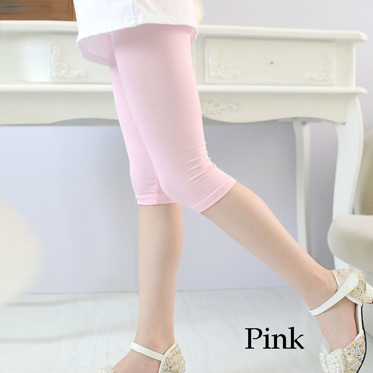 Candy Color Calf-Length Leggings Kids Trousers 3-8 Yrs – Amaya's Little Shop