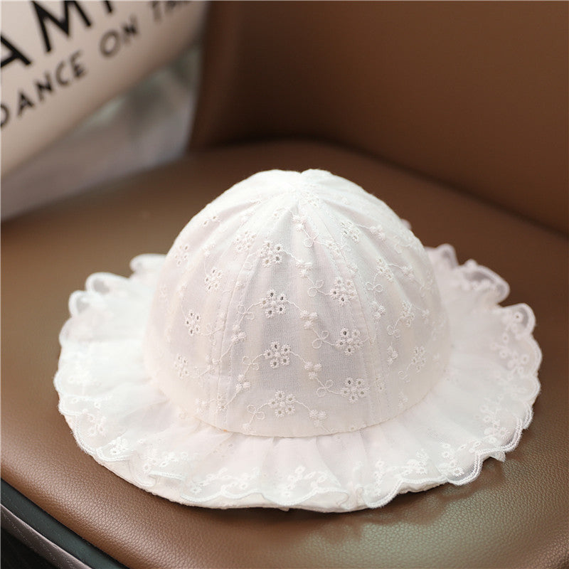 White Lace Baby Panama Summer Hat