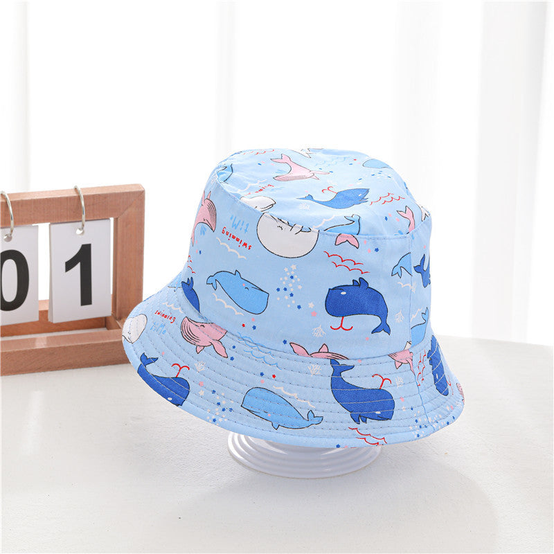 Children's Cap for Boy Kids Bucket Hat Anti-UV Windproof Cartoons Panama