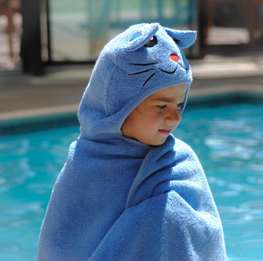 Cat Hooded Cotton Turkish Bath Towel