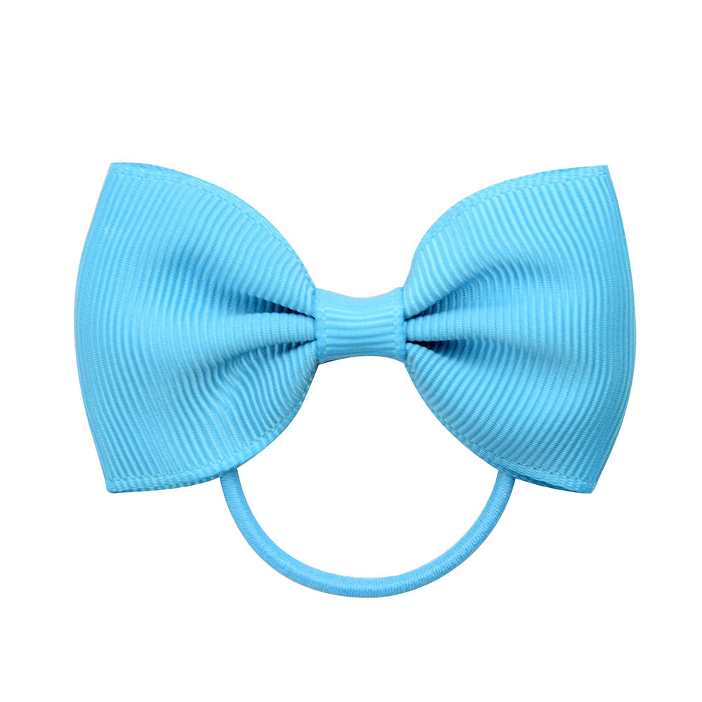 Small Mini Solid Baby Elastic Bow Tie For Girls