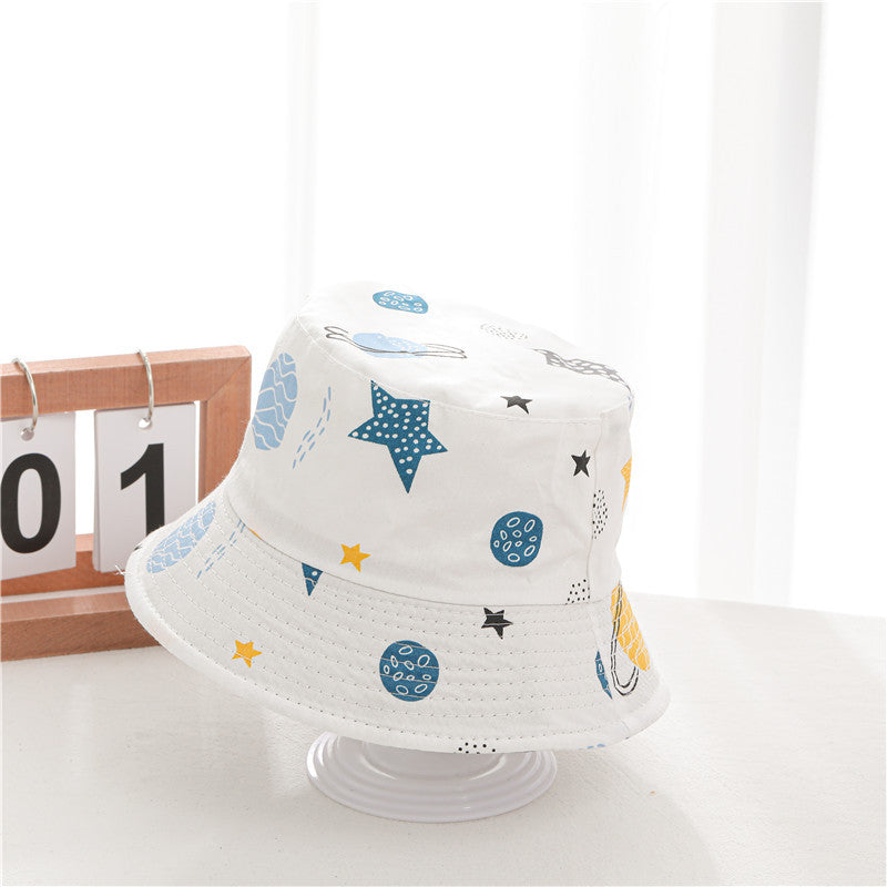 Children's Cap for Boy Kids Bucket Hat Anti-UV Windproof Cartoons Panama