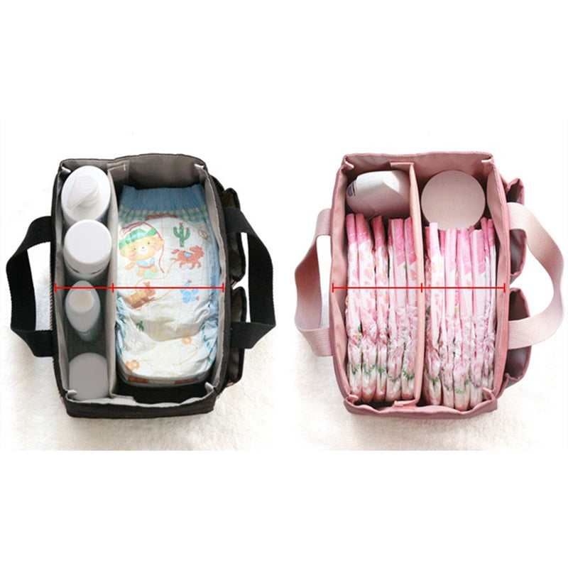 Portable Baby Diaper Caddy Organizer Changing Bag Portable Bottle Cup Holder Maternity Bag Stroller Organizer Travel Storage Bag