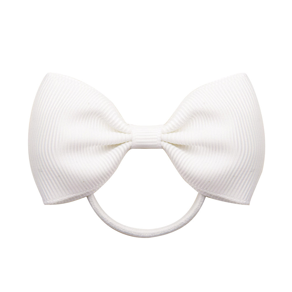 Small Mini Solid Baby Elastic Bow Tie For Girls