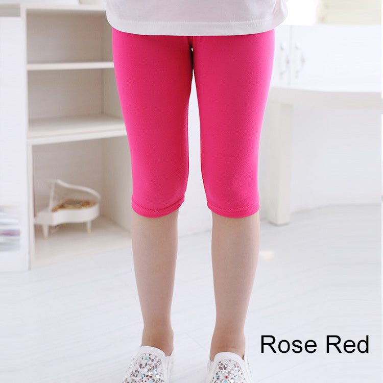 Candy Color Calf-Length Leggings Kids Trousers 3-8 Yrs – Amaya's