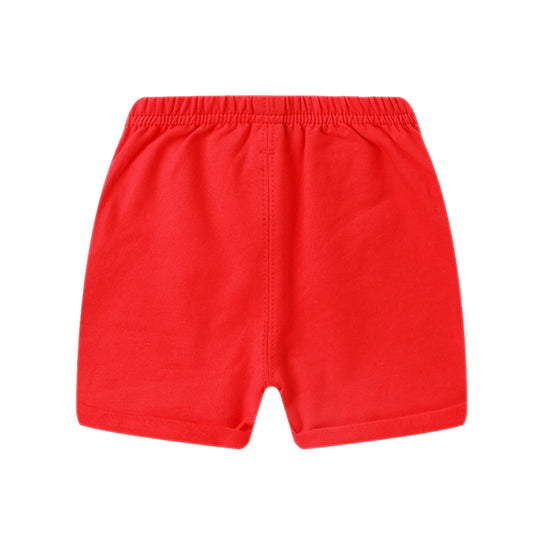 Children's Solid Color Lace-up Shorts for Toddler Boys