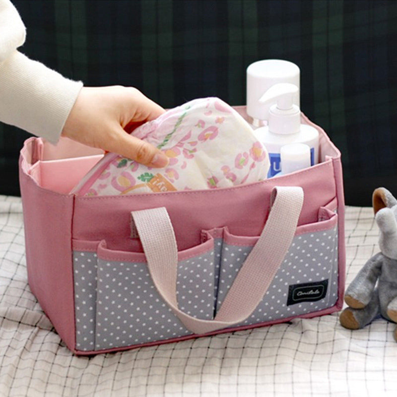 Portable Baby Diaper Caddy Organizer Changing Bag Portable Bottle Cup Holder Maternity Bag Stroller Organizer Travel Storage Bag