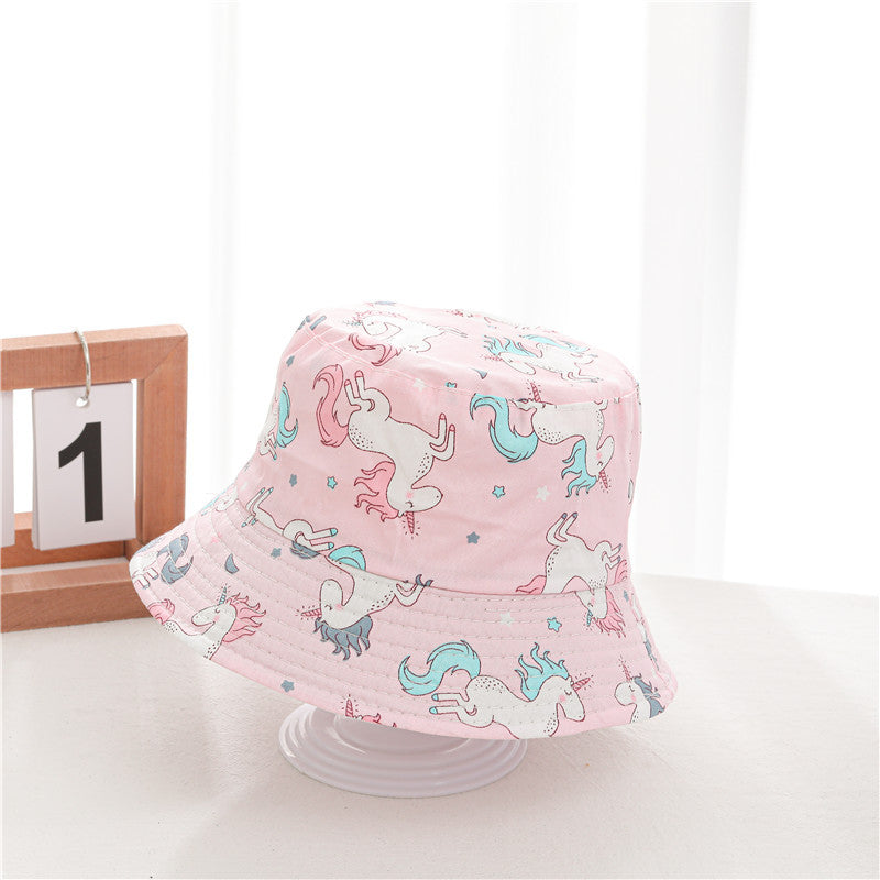 Children's Cap for Boy Kids Bucket Hat Anti-UV Windproof Cartoons Panama